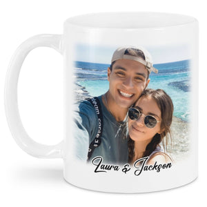 I Wish I Could Turn Back The Clock - Personalized Custom Photo Couple Mug - Gift For Couple, Husband Wife, Anniversary, Engagement, Wedding, Valentines Day C881