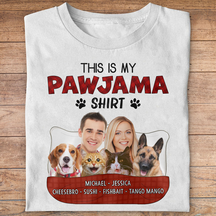 Pawjama Shirt, Personalized with Your Own Dog or Cat Photo Shirt C812