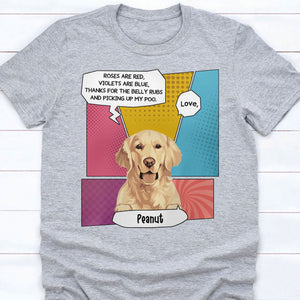 Roses Are Red Violets Are Blue Personalized Custom Photo Dog Cat Bright Shirt C766