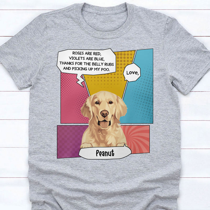 Roses Are Red Violets Are Blue Personalized Custom Photo Dog Cat Bright Shirt C766