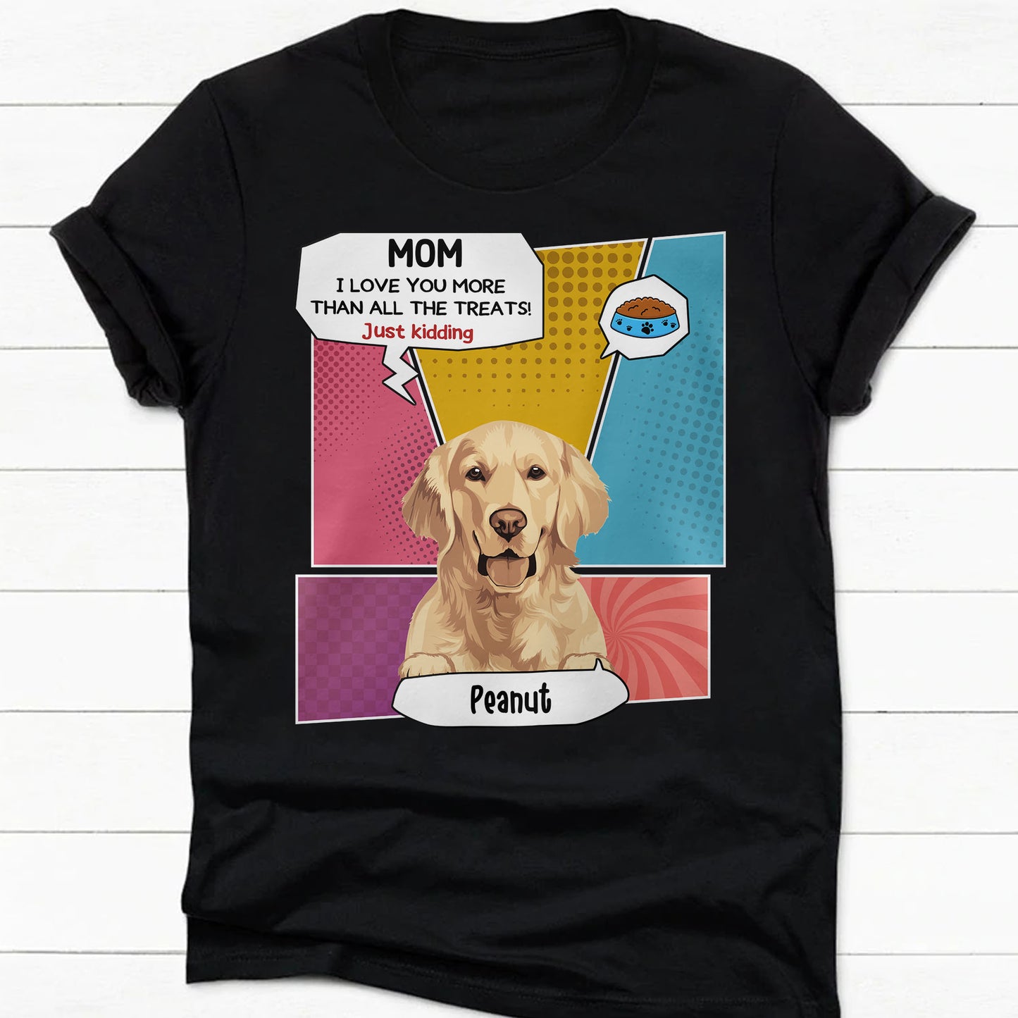 Just Kidding Personalized Custom Photo Dog Cat Dark Shirt Gift For Dad Mom C772