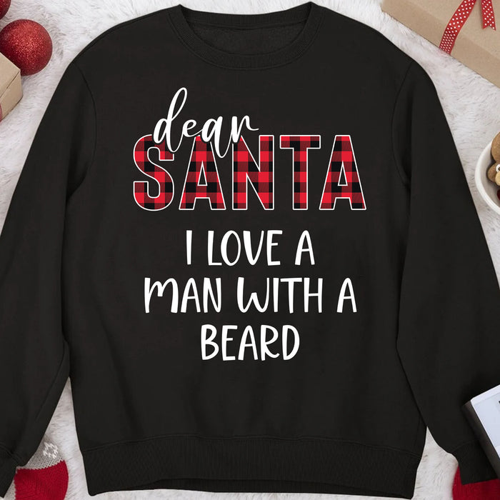 Dear Santa Funny Christmas Shirt, Personalized Custom Family Sweatshirt C834
