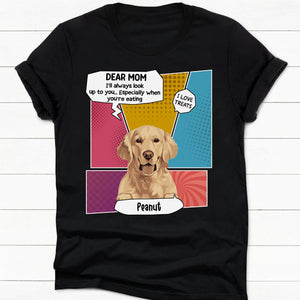 Always Look Up To You Personalized Custom Photo Dog Cat Dark Shirt C764