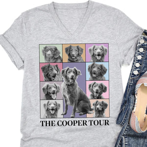 Custom Eras Tour Pet Photo Tee, Personalized with Your Own Dog or Cat Photo Shirt C792V2