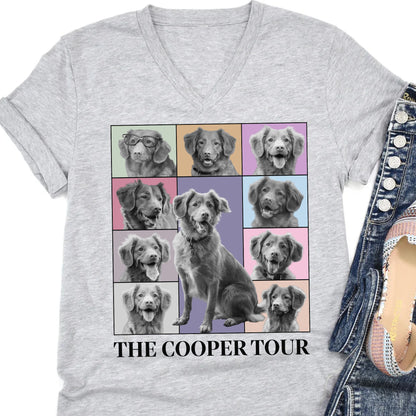 Custom Eras Tour Pet Photo Tee, Personalized with Your Own Dog or Cat Photo Shirt C792V2