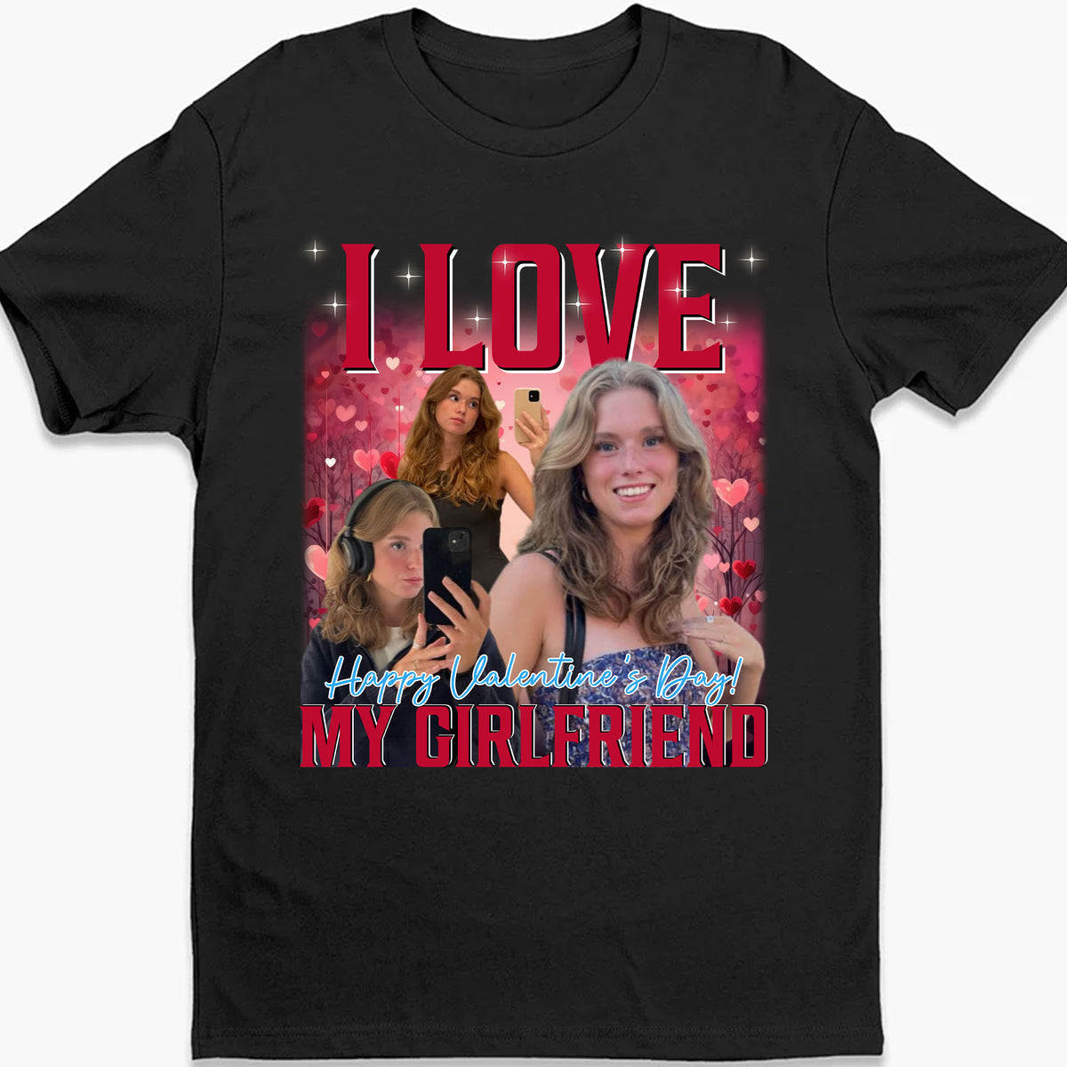 Live Preview Custom Your Own Bootleg Idea, Personalized Vintage Rap Shirt, Custom Valentines Photo Shirt C864