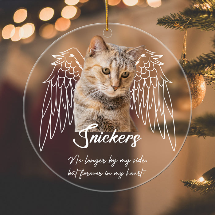 Pet or Human Memorial Picture Ornament, Live Preview Personalized Transparent Acrylic Ornament C828