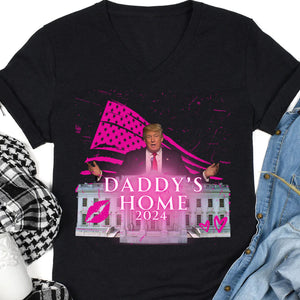 Daddy's Home Trump Shirt | Donald Trump Homage Shirt | Donald Trump Fan Tees | Personalized Custom Trump Dark Shirt C980 - GOP