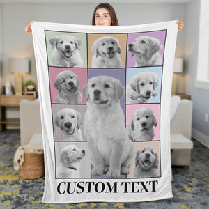 Custom Photo Eras Tour Blanket, Personalized with Your Own Dog or Cat Photo Portrait Blanket C792