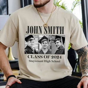 Live Preview Custom Graduation Tee - Class of 2024 - Senior 2024 - Personalized Photo Graduation Shirt C889