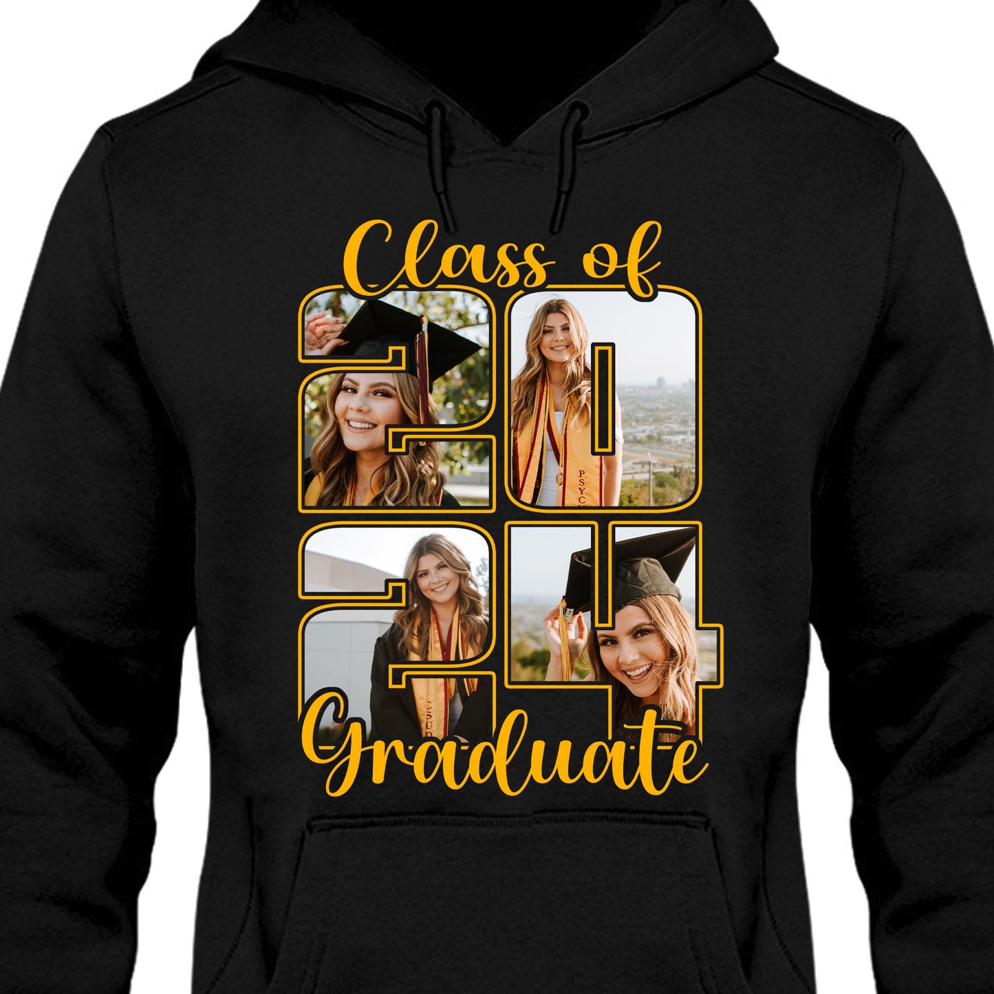 Class of 2024 Graduate - Live Preview Custom Graduation Tee - Personalized Photo Graduation Shirt C884