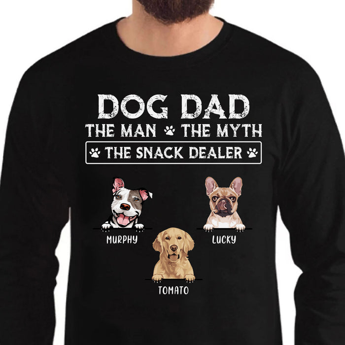 The Man The Myth The Snack Dealer Personalized Custom Photo Dog Cat Dad Shirt C649V2