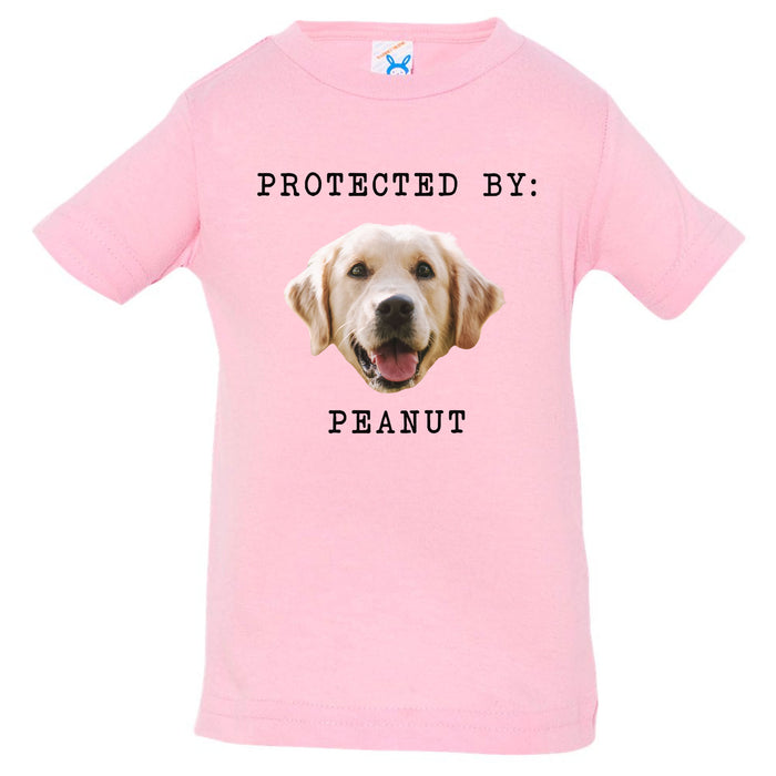 Protected By Dog Personalized Custom Photo Shirt For Kids C782