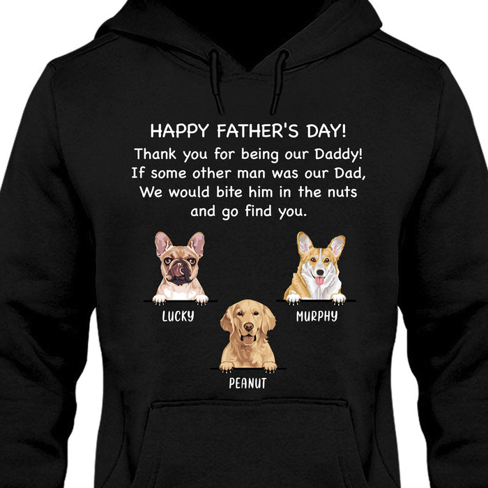 Thank You Being Daddy Mommy Personalized Custom Photo Dog Cat Shirt