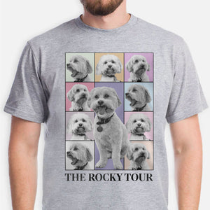 Custom Photo Eras Tour Shirt, Personalized with Your Own Dog or Cat Photo Portrait Shirt C792