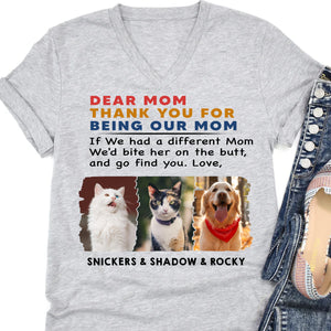 Personalized Custom Photo Dog Cat Bright Shirt Gift For Dad Mom C670V2