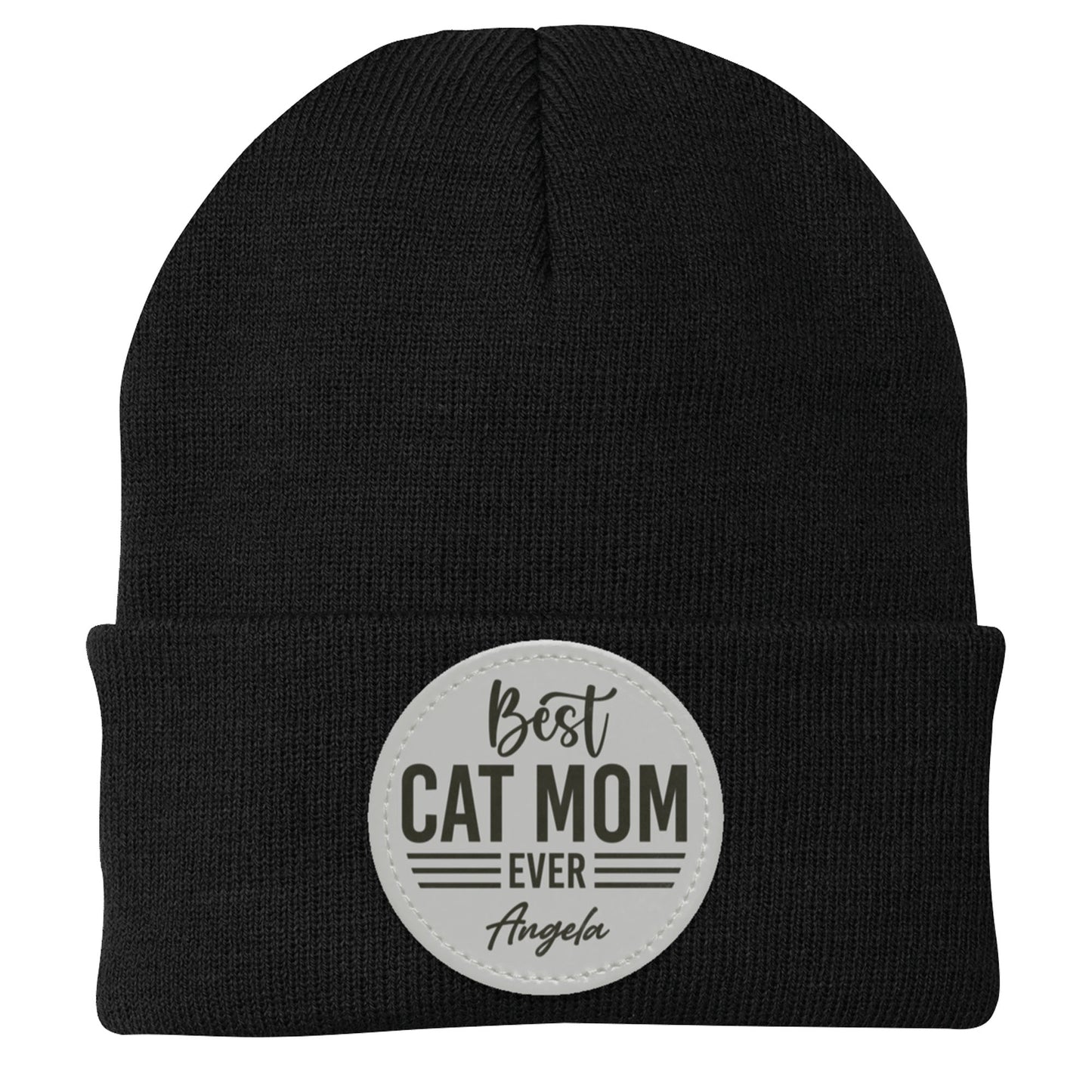 Custom Patch Hat, Best Dog Dad Ever, Personalized Gift For Dad Mom, Circle Leather Patch Hat C822