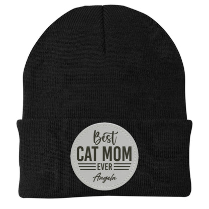 Custom Patch Hat, Best Dog Dad Ever, Personalized Gift For Dad Mom, Circle Leather Patch Hat C822