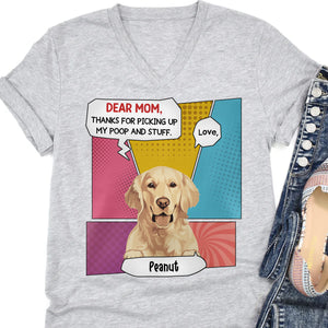 Thanks For Picking Up My Poop And Stuff Personalized Custom Photo Dog Cat Bright Shirt Gift For Dad Mom C771