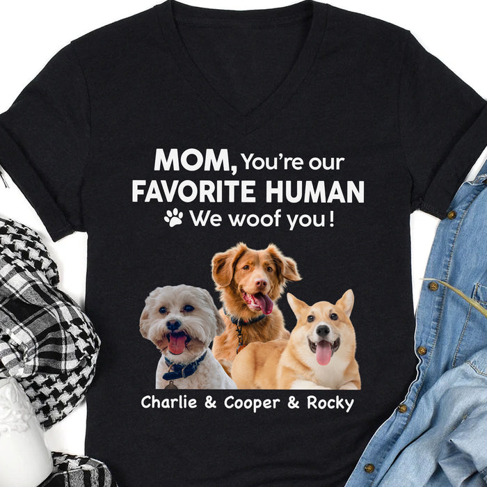 To My Favorite Human, Live Preview Personalized Custom Photo Dog Shirt C851