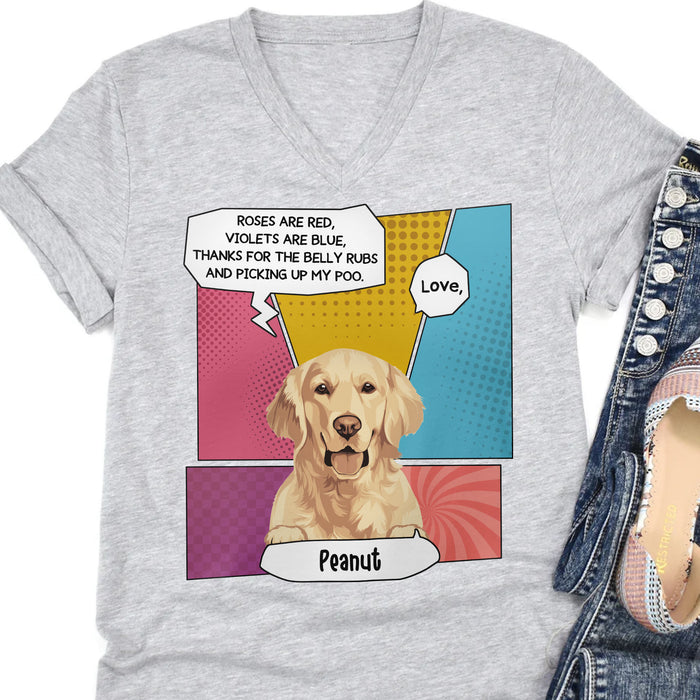 Roses Are Red Violets Are Blue Personalized Custom Photo Dog Cat Bright Shirt C766