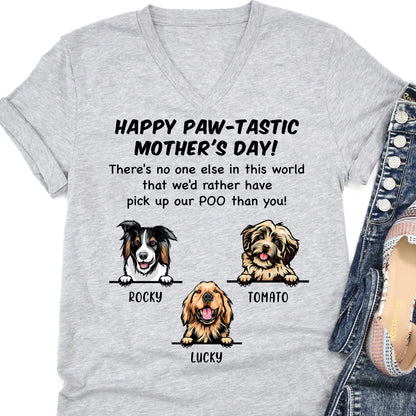 Happy Paw-Tastic Father's Day Pick up My Poo Dog Dad Mom Shirt C712
