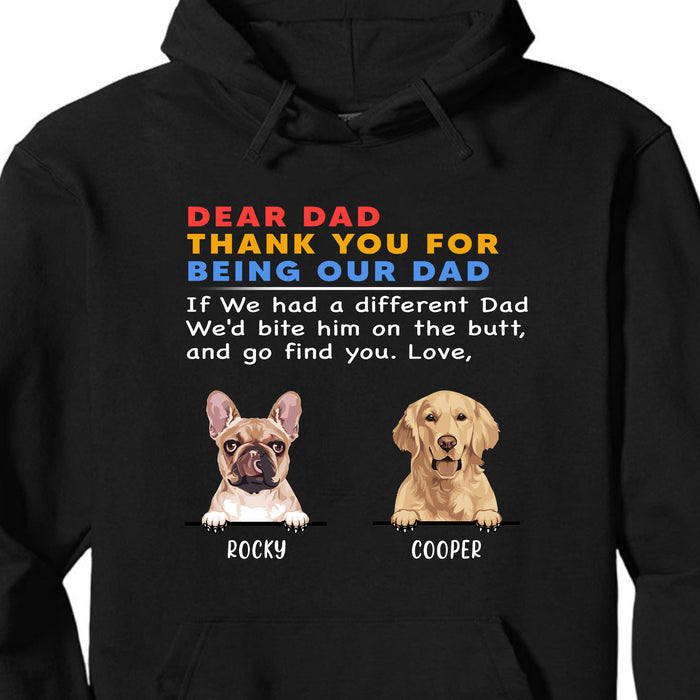 Personalized Custom Photo Dog Cat Dark Shirt Gift For Dad Mom C670V2