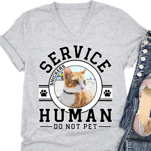 Service Human Logo | Live Preview Custom Your Dog Tee | Personalized with Your Own Dog or Cat Photo C921