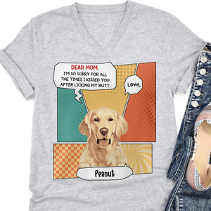 We're Kissed You After Licking Our Butts Personalized Custom Photo Dog Cat Bright Shirt C769