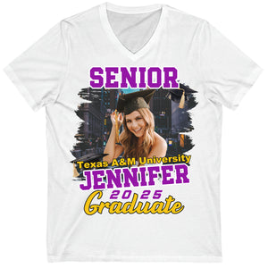 Live Preview Custom Graduation Tee - Graduation gift 2024, Senior 2024, Class of 2024 - Personalized Photo Graduation Shirt C886