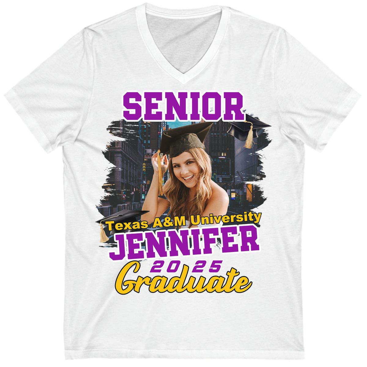 Live Preview Custom Graduation Tee - Graduation gift 2024, Senior 2024, Class of 2024 - Personalized Photo Graduation Shirt C886