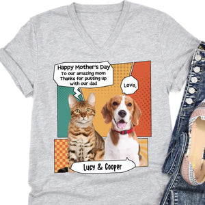 Amazing Dad Mom Personalized Custom Photo Dog Cat Bright Shirt C760