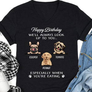 Always Look Up To You Personalized Custom Photo Dog Cat Shirt Gift For Dad Mom C726