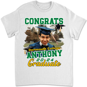 Live Preview Custom Graduation Tee - Graduation gift 2024, Senior 2024, Class of 2024 - Personalized Photo Graduation Shirt C886