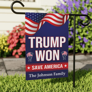 Trump Won Save America | Donald Trump Homage Flag | Donald Trump Fan Flag | House Flag, Garden Flag C942 - GOP