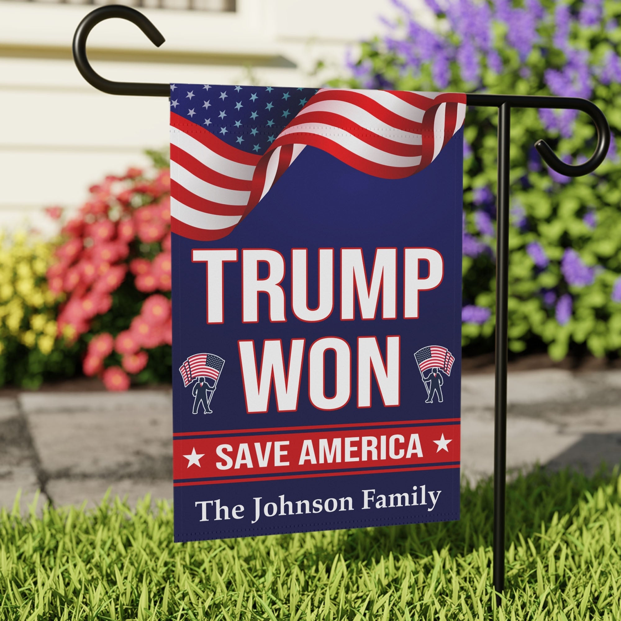 Trump Won Save America | Donald Trump Homage Flag | Donald Trump Fan Flag | House Flag, Garden Flag C942 - GOP