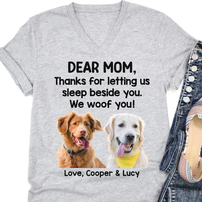 Sleep Beside Dog, Personalized Custom Dog Photo Shirt C865