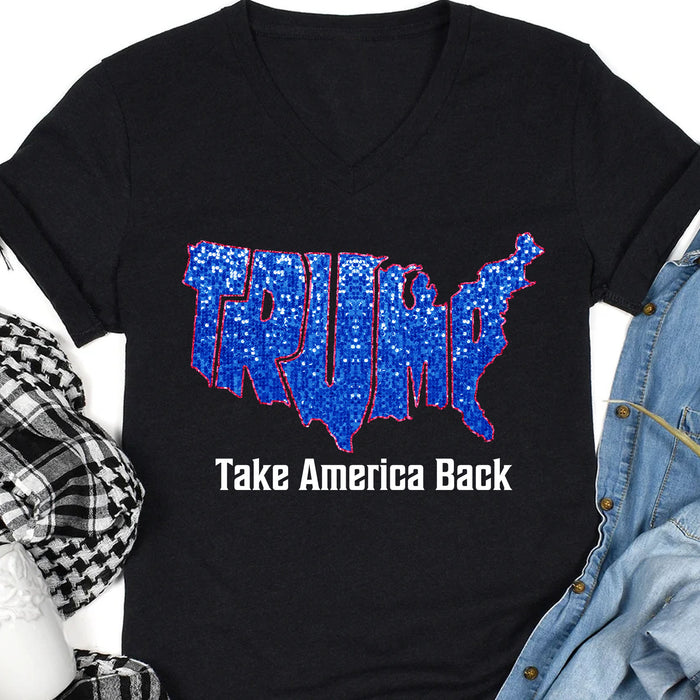 America Map Trump 2024 Shirt | Donald Trump Fan Tees | Personalized Custom Trump Shirt C1007 - GOP