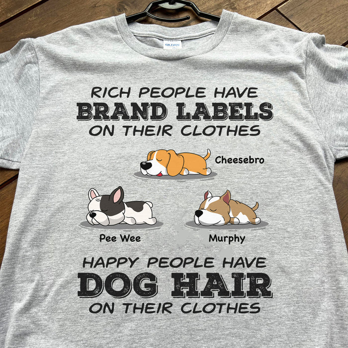Happy People Have Dog Hair On Their Clothes, Personalized Custom Dog Cat Photo Shirt C831