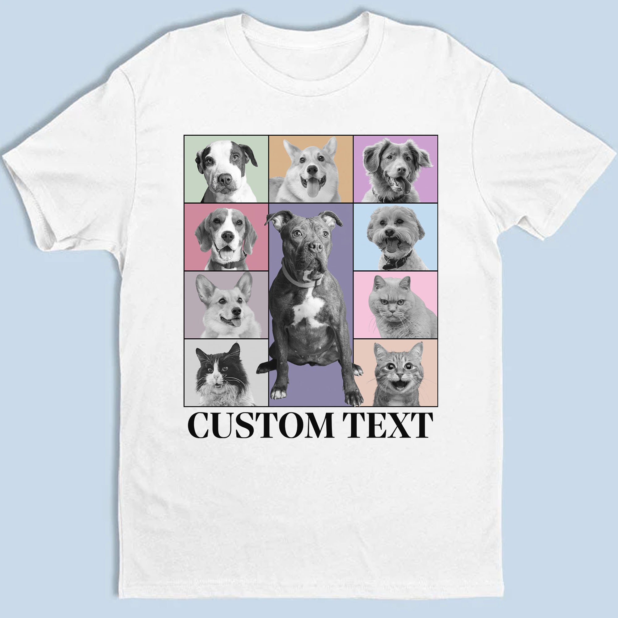 Custom Eras Tour Pet Photo Tee, Personalized with Your Own Dog or Cat Photo Shirt C792V2