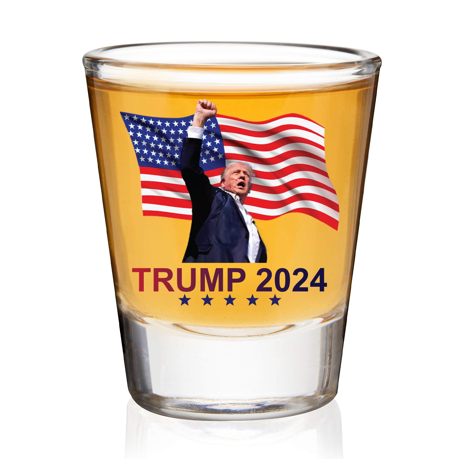 Trump 2024 Shot Glass 1.5 oz | Trump 47th President Print Shot Glasses M1772- GOP