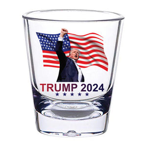 Trump 2024 Shot Glass 1.5 oz | Trump 47th President Print Shot Glasses M1772- GOP