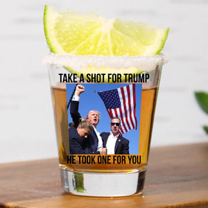 Take A Shot For Trump Shot Glass 1.5 oz | Fight Fight Fight Freedom Trump 2024 | Shot Glasses M1771 - GOP