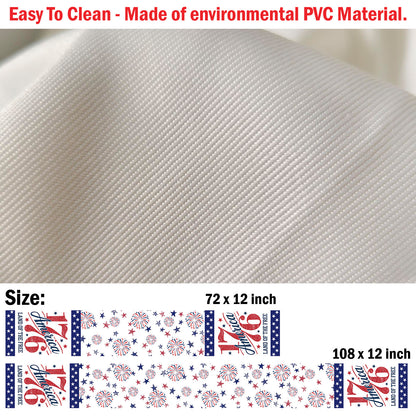 Land Of The Free 1776 Table Runner | Patriotic American Independence Day | 4th Of July Table Runner For Kitchen 682369