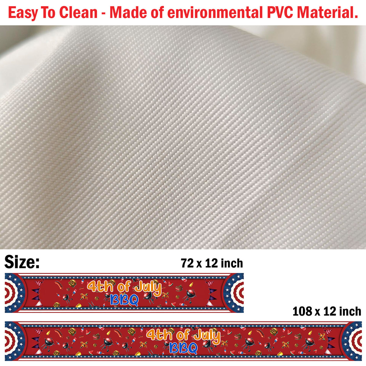 BBQ 4th of July Table Runner | Patriotic American Independence Day | Trump 4th Of July Table Runner For Kitchen 682359 - GOP