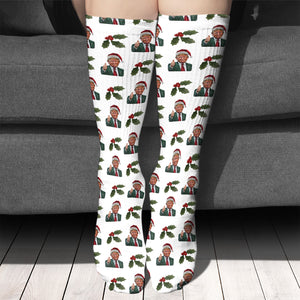 Christmas Trump Santa Socks, Political Xmas Gift for Christmas, Patriotic Present, Gift For Trump Supporters 681829 - GOP