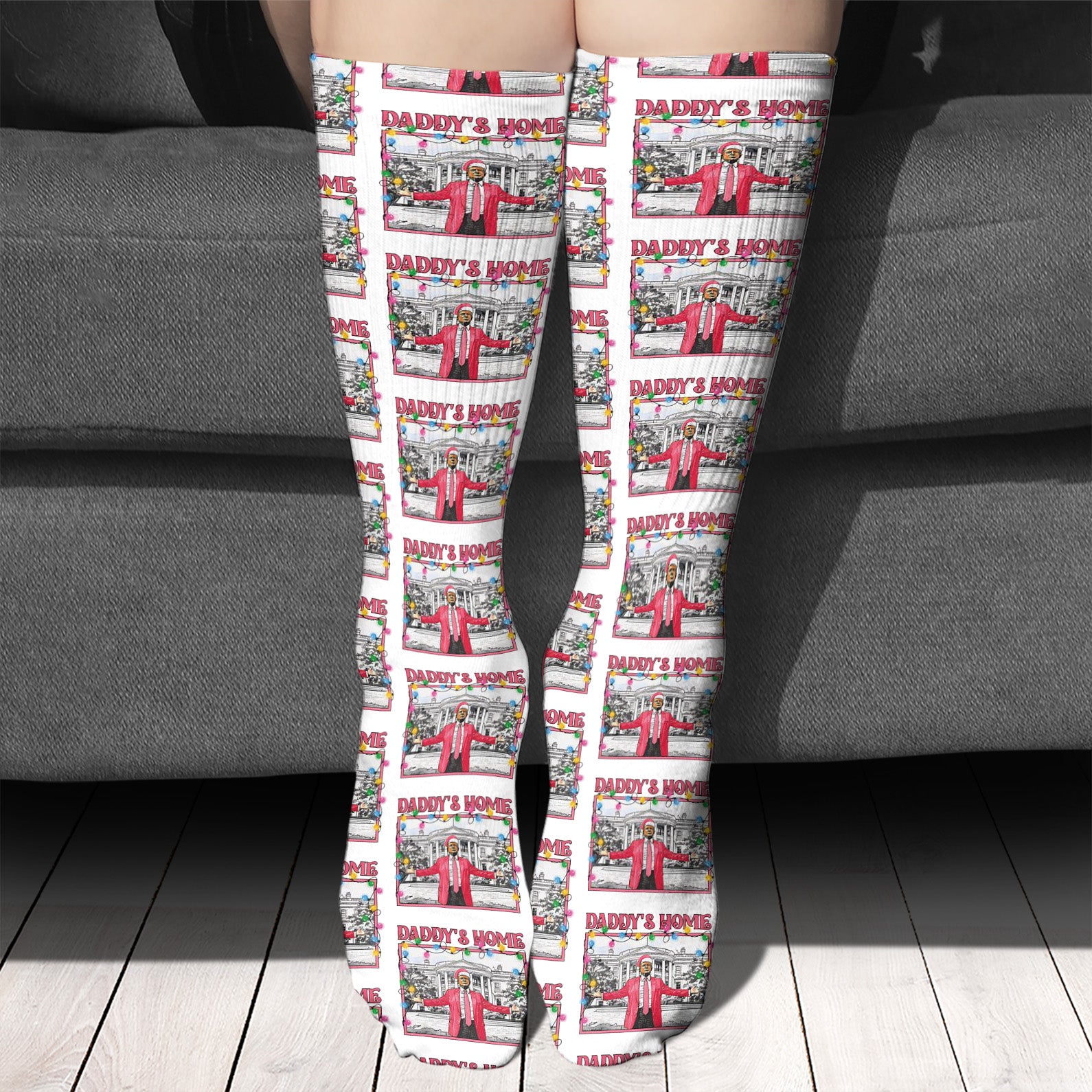 Trump Daddy's Home Socks, Funny Republican Gift for Christmas, MAGA Gift , Gift For Trump Supporters 681831 - GOP