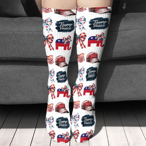 Trump Vance Coquette Socks, Political Xmas Gift for Christmas, Patriotic Present, Gift For Trump Supporters 681836 - GOP