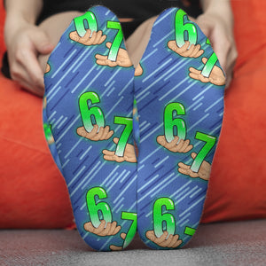 Trendy Six Seven Meme Socks | 6 7 Viral Meme Christmas Socks | Cozy Gen Z Winter Gift for Meme Lovers 683673