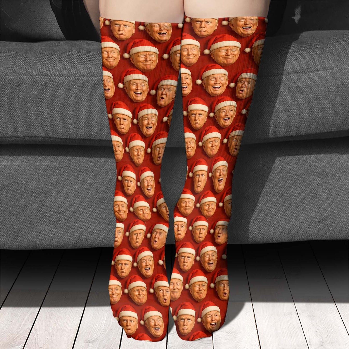 Funny Trump Santa Socks, President Donald Trump Socks, Funny Socks For Christmas 683366 - GOP